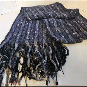 Vgt Wool Blend Womens Scarf Blue, Pink & Mauve 58" Long 9.5" Wide.